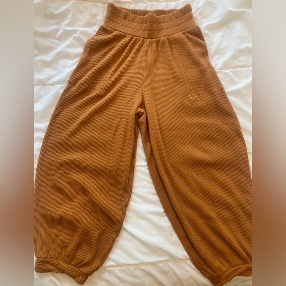 Free People Wide Flowy Joggers